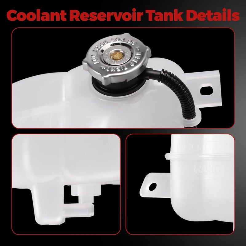 PYHAUTO Engine Coolant Reservoir Tank with Cap and Tubing Compatible with Journey 2009 - 2010 L4 2.4L, Journey 2009 - 2010 V6 3.5L, Journey 2011 - 2019 V6 3.6L, Overflow Tank Replace 603-453 5058456AE - Image 3